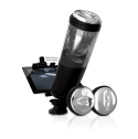Pipedream PDX Elite Deluxe Mega-Bator Clear automatyczny masturbator Hands-Free z rotacją i ruchem posuwisto-zwrotnym