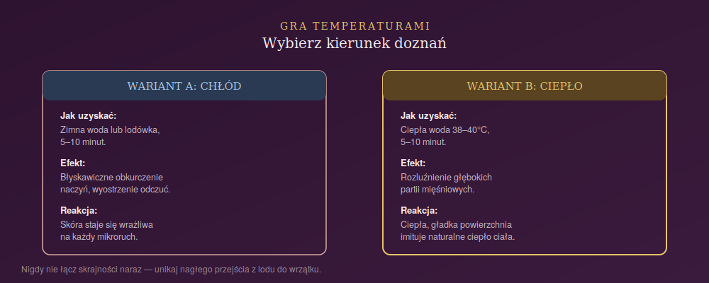 Szklane dildo jak grać temperaturą?